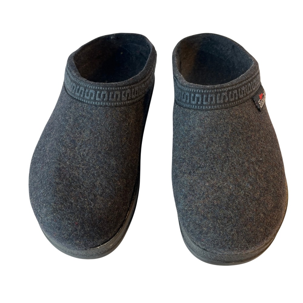 Stegmann Wool Felt Clogs Charcoal Gray Slip On Comfort Shoes EU 37 US 6